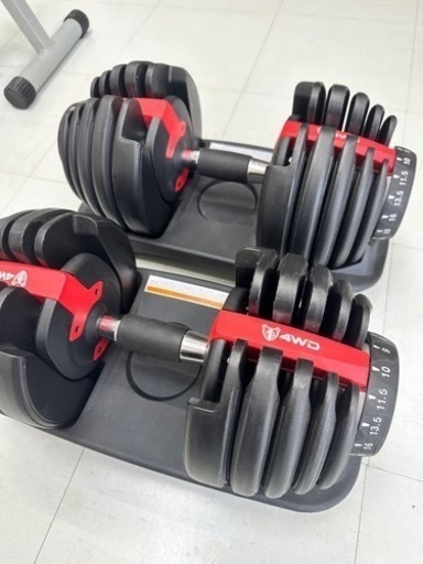 可変式ダンベル 24kg 2個セット ダイヤル式  熊本リサイクルショップen