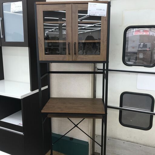 ★ジモティ割あり★  食器棚 ブラウン H185×W65×D40 クリーニング済み KJ1972