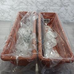120k ★受け渡しきまりました。【未使用品】【2個セット】アップルウェアー クイーンプランター 650型 ブラウン 花 花壇 玄関 庭の画像