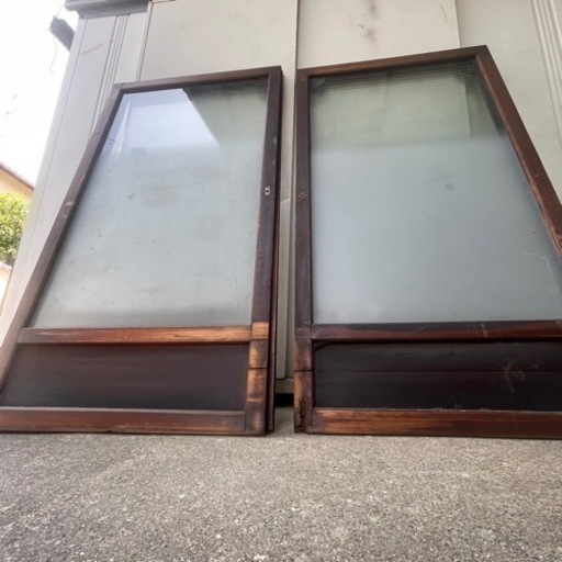 （お譲り決定）すりガラス窓　4枚売　Japanese アンティーク　レトロ好きにはたまらない逸品です！