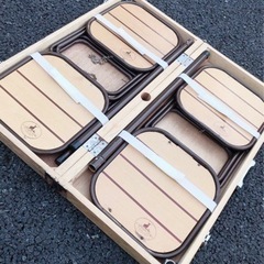 🎀キャンセルのため再募集⭐️キャンプ用　折りたたみテーブル&イス　アウトドア　椅子　キャンプ　4人用🎀の画像