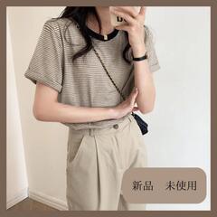 【新品】ボーダー Tシャツ トップス カットソー 韓国ファッション