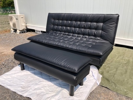 ソファーベット　オットマン付き　縦横角度可変可能！