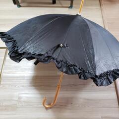 傘晴雨兼用　黒地模様未使用