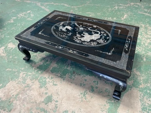 1点物☆アンティーク品☆座卓☆龍と虎☆古民家好きや店舗、和室に♪