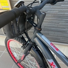 状態◎SHIMANO自転車6段変速　キッズ24インチ  赤×黒の画像