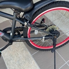 状態◎SHIMANO自転車6段変速　キッズ24インチ  赤×黒の画像