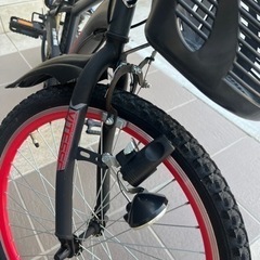 状態◎SHIMANO自転車6段変速　キッズ24インチ  赤×黒の画像
