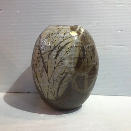 #7523 藤平正文作 花瓶 京焼 清水焼 美品