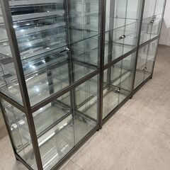 【ガラスショーケース】背面ミラー付【お値下げご相談OK】の画像
