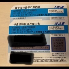 ANA 株主優待　2枚　2024年5月31日まで有効