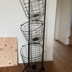 ランドリーバスケット　3段　美品！ブラック