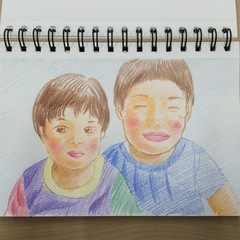 似顔絵を描きます。