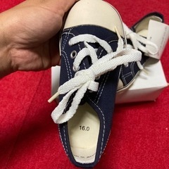16cm 新品　キャンバスシューズ　スニーカー　靴の画像