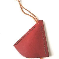 本革　キーケース　銀杏　いちょう型　ベル型