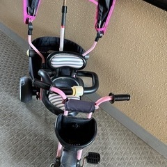 ides 三輪車　サンシェード付き！ピンク　ブラックの画像