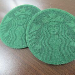 STARBUCKSコースター　2個セット【ワイングラス付き】の画像