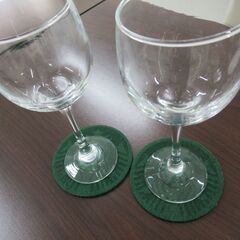 STARBUCKSコースター　2個セット【ワイングラス付き】の画像