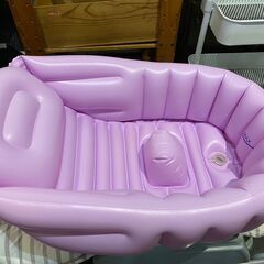 ベビーバス　ピンク リッチェル　アンパンマンバスマット付きの画像
