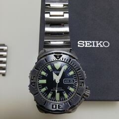 セイコー腕時計7S26ー0350ブラックモンスター　ダイバー