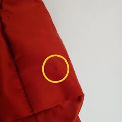 バッグ　縦長　オレンジ　折り畳みの画像