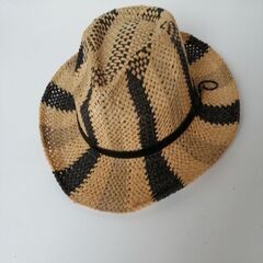 ブルーの縞が粋な帽子