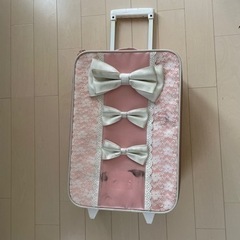 リズリサ☆リボン　ピンク×白　キャリーバック