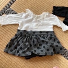セレモニー　お食い初め　お食事　お盆　赤ちゃん　チュニック　ベビー　服　ワンピース　ロンパース　ワンピース　60 カーディガンの画像