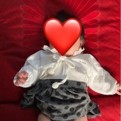 セレモニー　お食い初め　お食事　お盆　赤ちゃん　チュニック　ベビー　服　ワンピース　ロンパース　ワンピース　60 カーディガンの画像