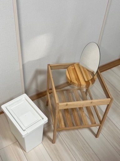 [ IKEA ]テーブルミラー+サイドテーブル＋ゴミ箱