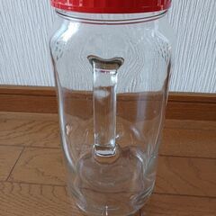 果実酒ビン　(フタ赤色)の画像