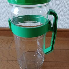 果実酒ビン　(フタ緑色)の画像