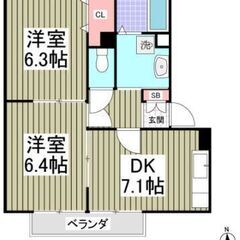 【2DK】敷金礼金ゼロ！初期費用安い✨東武桐生線「赤城」駅 徒歩...