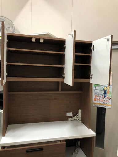 ニトリ キッチンボード (ソレル 100KB MBR) ミドルブラウン 幅100×奥行43×高さ191cm ※クリーニング済み