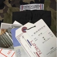 ［訳あり新品未使用］ADMIX アトリエサブメン フレンチリネン綿 迷彩柄シャツ Mの画像