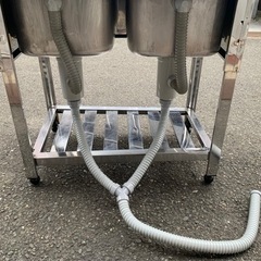 業務用 アズマ 2槽シンク 幅750×奥450×高さ750(mm) 流し台 厨房機材 キッチン 手洗い場 厨房機器 店舗用品 大阪 2層シンク AZUMA 大阪発の画像