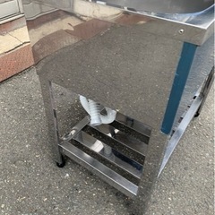 業務用 アズマ 2槽シンク 幅750×奥450×高さ750(mm) 流し台 厨房機材 キッチン 手洗い場 厨房機器 店舗用品 大阪 2層シンク AZUMA 大阪発の画像