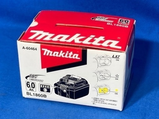 新品！マキタ リチウムイオン バッテリー◇BL1860B 18V 6.0Ah◇＊雪マーク付き高速充電対応◇B91