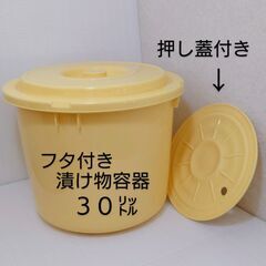 【成立終了】🥬フタ付き漬物容器３０型(押し蓋付き)／ポリエチレン...