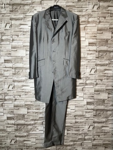 結婚式　タキシード Mサイズ PERLA 上下セット シャツおまけあり シルバー