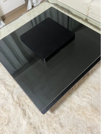 ARMONIA ガラスセンターテーブル　ブラック　ガラス製品の為、取りに来れる方のみ