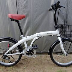 【美品】20インチ　折りたたみ自転車　6段変速