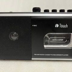 使用少なめ 美品 株式会社E-セレクト 【Touch】 ラジカセ プレーヤー 簡単操作 録音 FM AM 対応 の画像