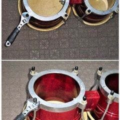 Pearl　パール　PRFOFESSIO NAL PERCUSSION プロ　ボンゴ　SERNO107097 / 専用ボンゴスタンド付き チューニングレンチ付きの画像
