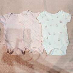 nextbaby♡ピンクホワイト半袖ロンパース 3枚セット