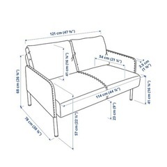 ikea2人掛けソファの画像