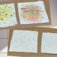 和紙で作った手作りコースター 紙製コースター  の画像