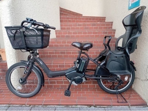 【チャイルドシート付電動自転車】20インチ　ヤマハ　パスキス　ミニ　新品バッテリー付❗️若林自転車　浜大津　SALE中❗️