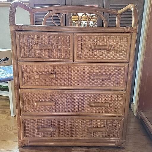 引き出し　収納　藤タンス　チェスト