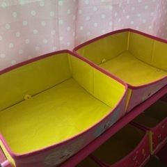 値下げ‼️可愛いディズニー柄ピンクの収納ラックの画像